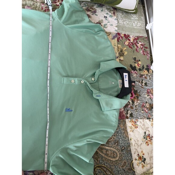 Johnnie-O Hangin Out Polo Shirt Large Mint Green Short Sleeve $99 - Picture 4 of 4